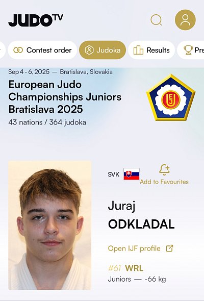 Majstrovstvá Európy juniorov jednotlivci Bratislava/2025 6
